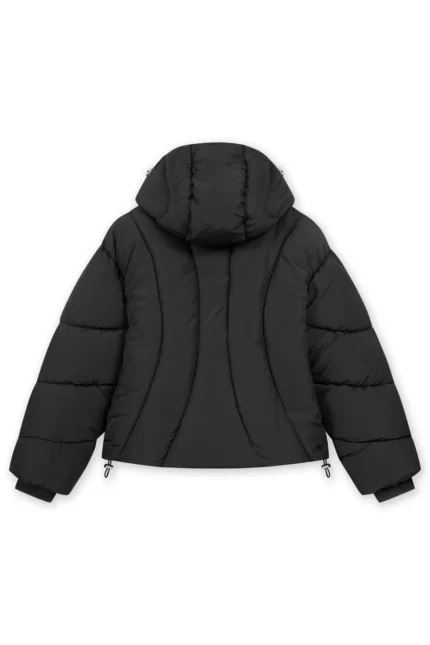 Favela Abstrakte Puffer Jacke Schwarz (1)