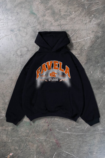 Favela Old Collage Hoodie Schwarz (2)