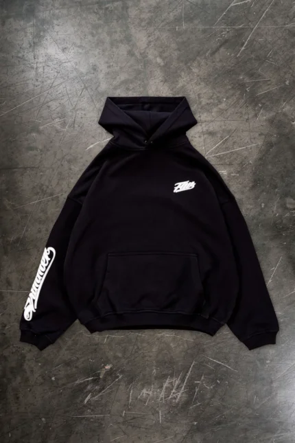 Favela SS23 Schwarz Snap Button Hoodie (1)