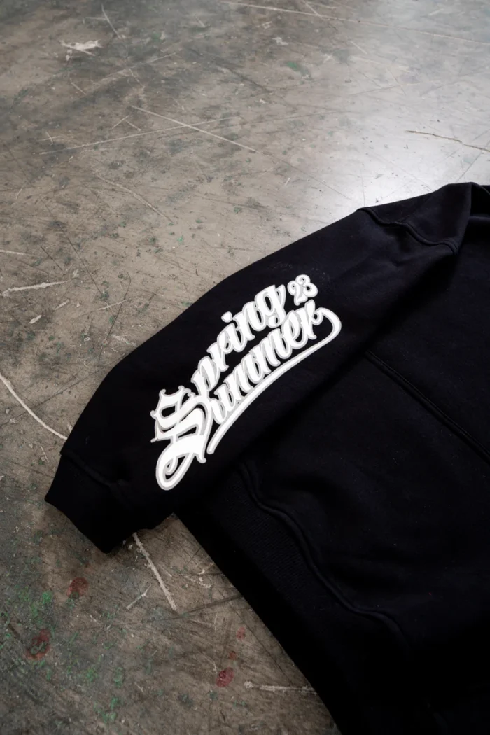 Favela SS23 Schwarz Snap Button Hoodie (6)