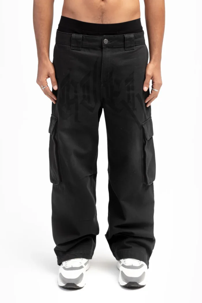 Favela Three Pocket Plaza Schwarz Cargo Pants (2)